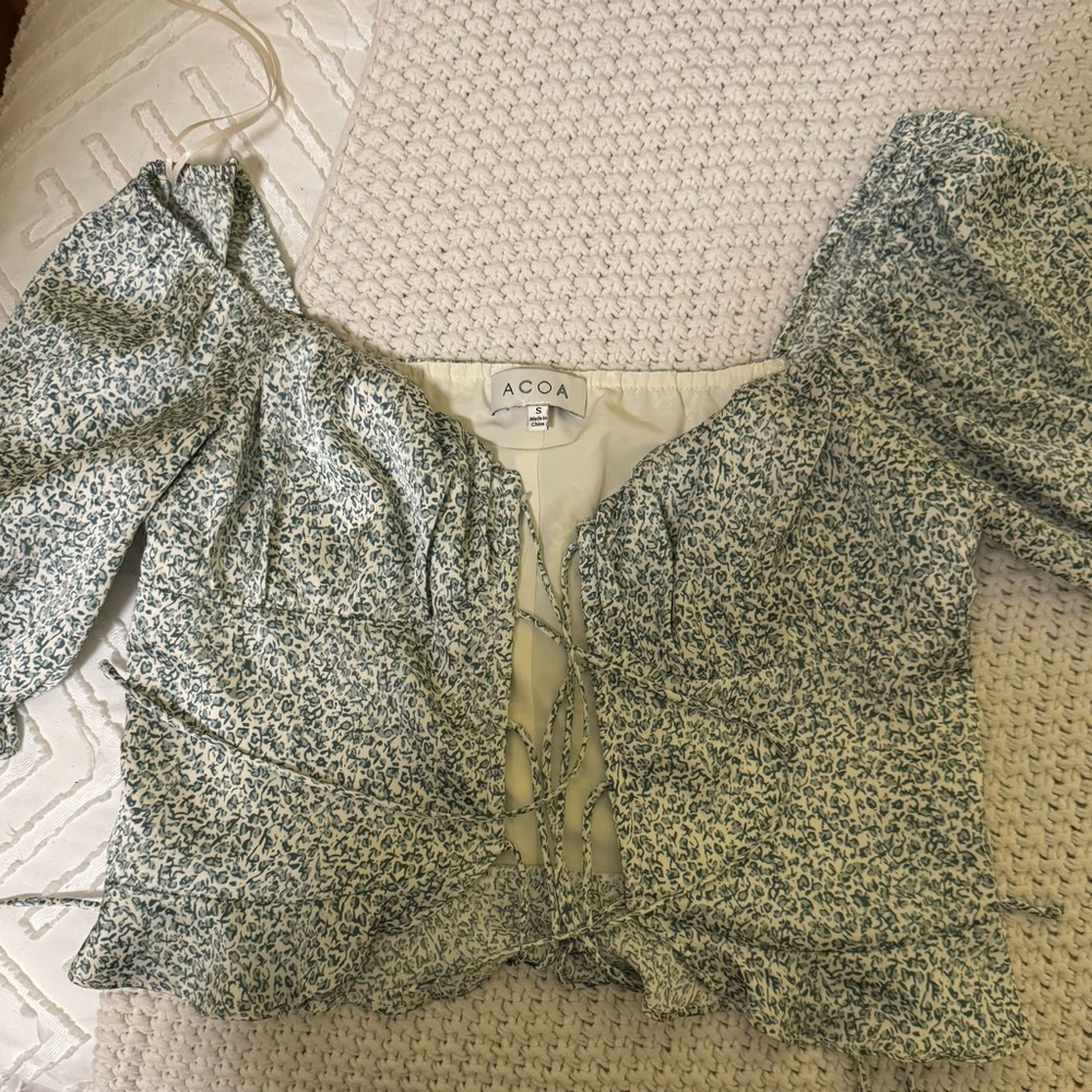 Front tie string top